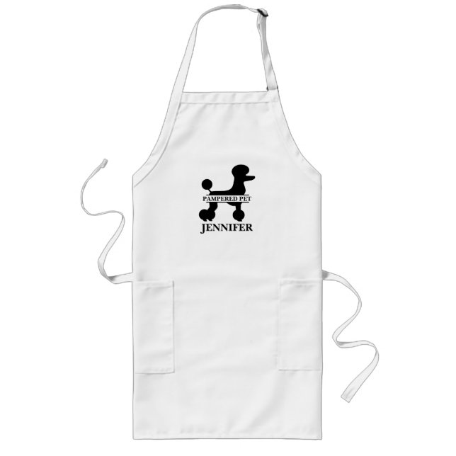 Customized Poodle Pet Groomer Apron (Front)