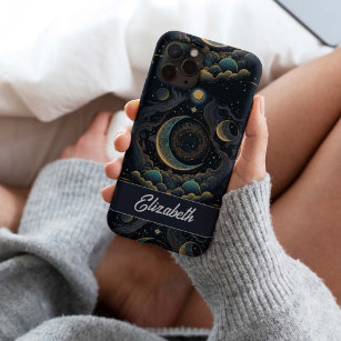 Customized Pretty Magical Moon Phase Witchy iPhone 12 Case