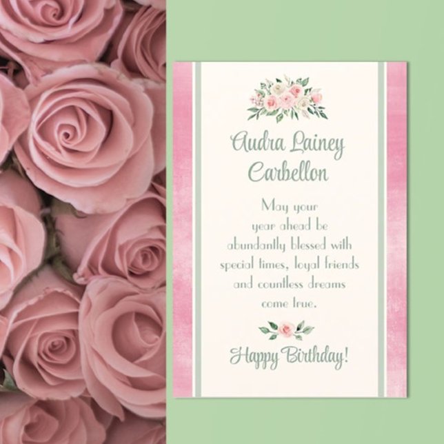 Customized, pretty pink birthday card (Creator Uploaded)