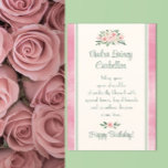 Customized, pretty pink birthday card<br><div class="desc">Custom card for a special birthday</div>