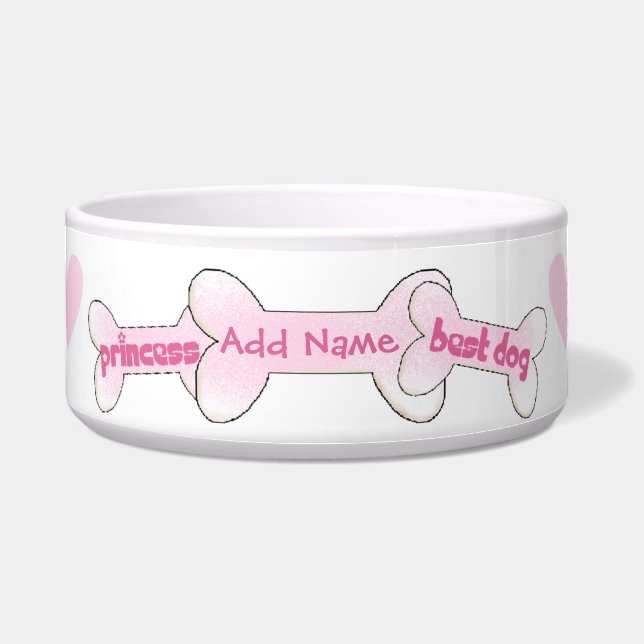 Customized Princess Best Dog Pet Bowl (Front)