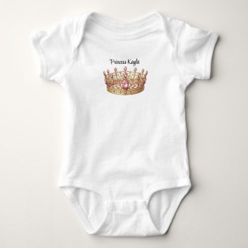 Customized Princess Tiara Baby Bodysuit