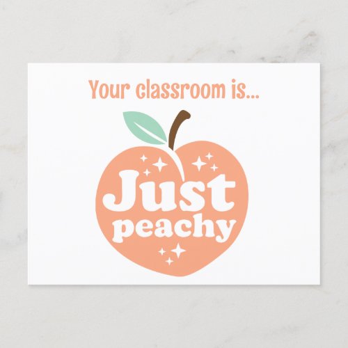 Customized principal positive feedback class visit postcard