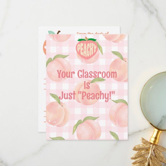 Customized principal positive feedback class visit thank you card (Front/Back In Situ)