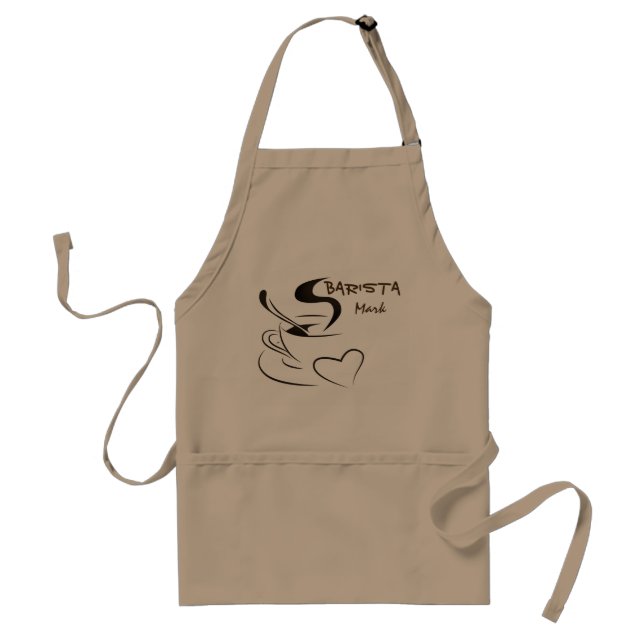 Customized professional barista design adult apron (Front)