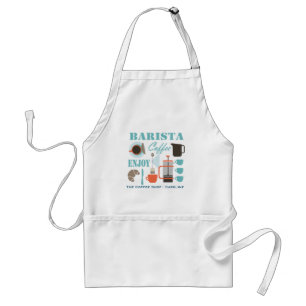 Customized professional barista design adult apron