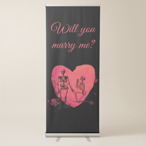 Customized Proposal Will You Marry Me Retractable Banner