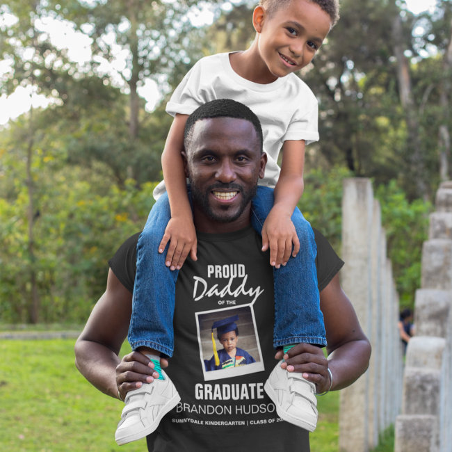 Customized Proud Daddy Of The Graduate | Photo T-Shirt