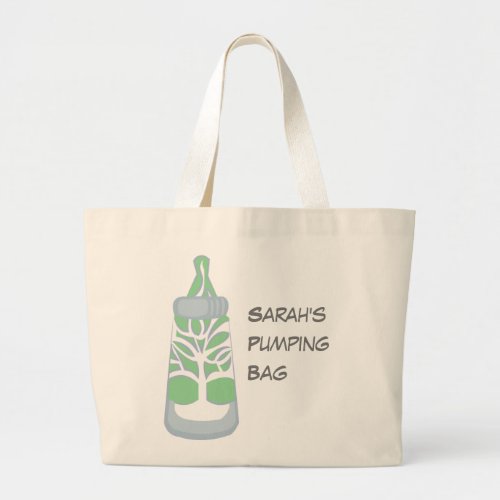 Customized Pumping Green Large Tote Bag