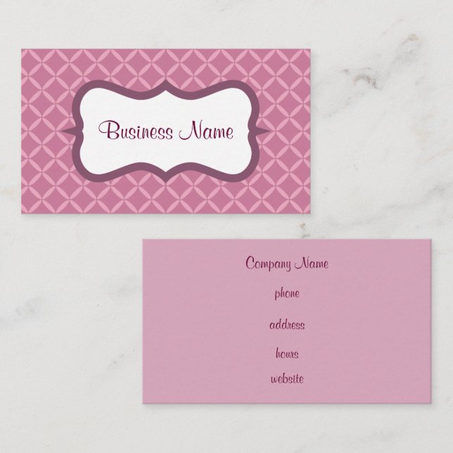 Customized Purple Business Card (Front/Back)