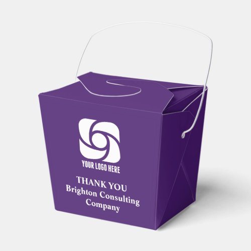 Customized Purple Company Logo Business Fortune Favor Boxes