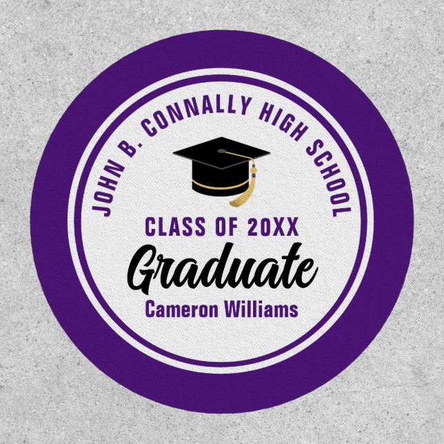 Customized Purple Graduate 2026 Graduation Patch (Front)