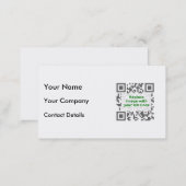 Customized QR Code For Mobile Phone Business Card (Front/Back)