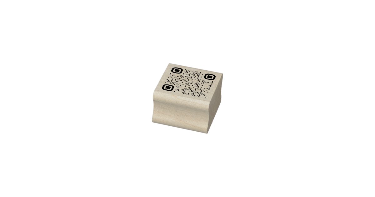Rubber Qr Code Customized QR Code Rubber Stamp | Zazzle