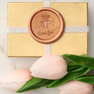 Customized QUEEN BEE Lady Boss Rose Gold Aesthetic Wax Seal Sticker