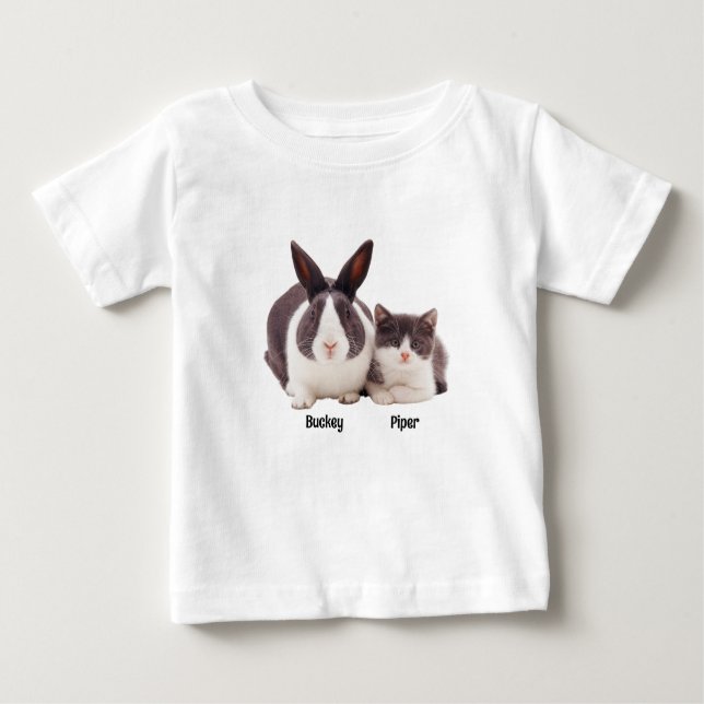 Customized Rabbit and Cat Shirt (Front)