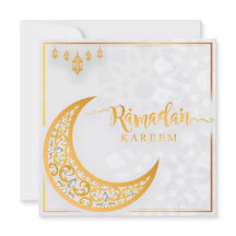 Customized Ramadan Kareem Mubarak White & Golden 1