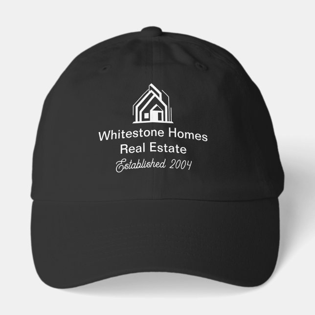 Customized Real Estate Company Realtor Black Hat (Front)