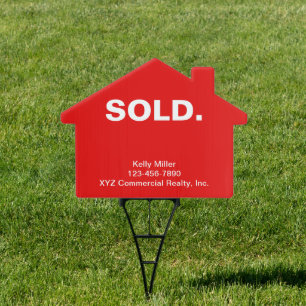 Customized Real Estate Marketing SOLD Yard Sign