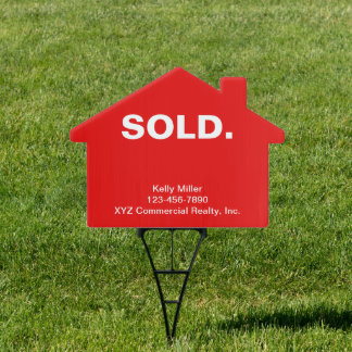 Customized Real Estate Marketing SOLD Yard Sign