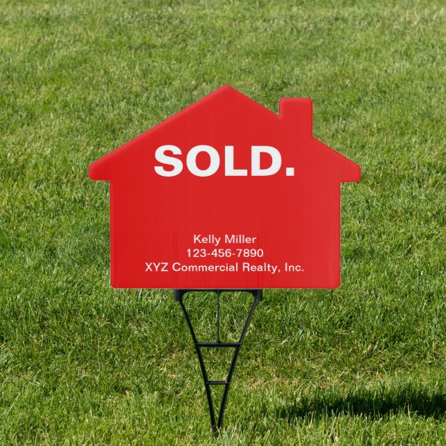 Customized Real Estate Marketing SOLD Yard Sign (Insitu)
