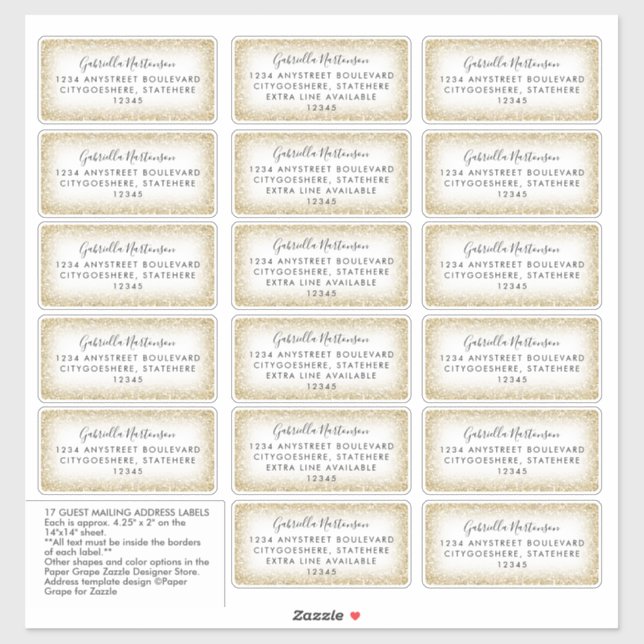 Customized Recipient Name Address Label Sticker (Sheet)