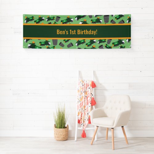 Customized Recycling Garbage Truck Pattern Banner