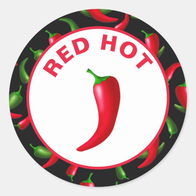 Customized Red Chili Pepper Stickers (Front)