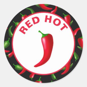 Customized Red Chili Pepper Stickers