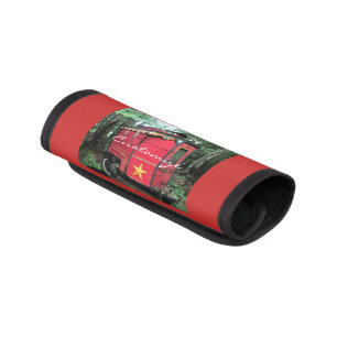 Customized Red Gypsy tiny caravan On caravan Luggage Handle Wrap
