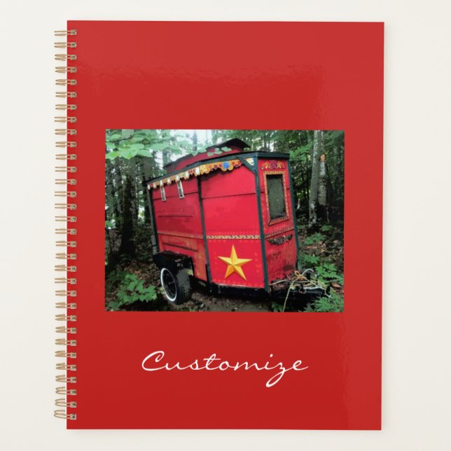 Customized Red Gypsy tiny caravan Planner (Front)