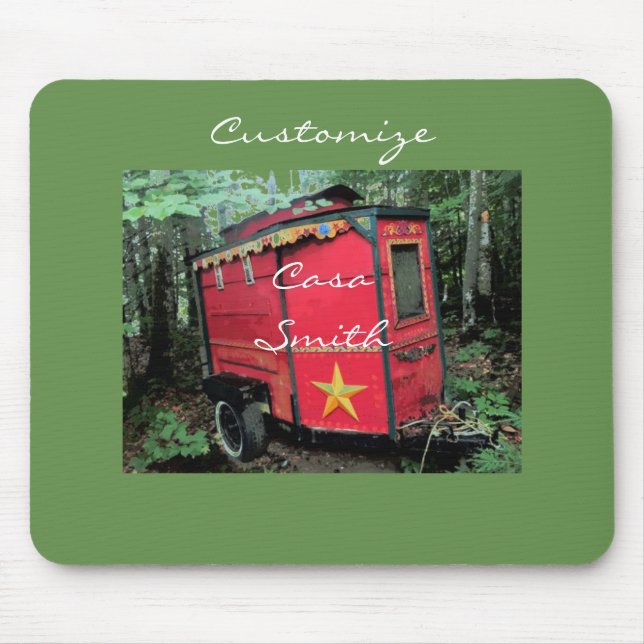 Customized Red Gypsy tiny caravan Thunder_Cove Mouse Pad (Front)