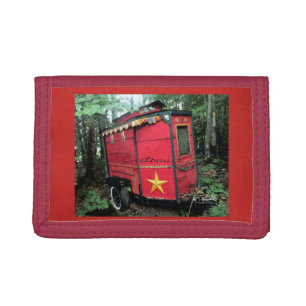 Customized Red Gypsy tiny caravan Thunder_Cove Trifold Wallet