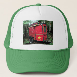 Customized Red Gypsy tiny caravan Trucker Hat