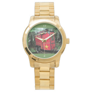 Customized Red Gypsy tiny caravan Watch