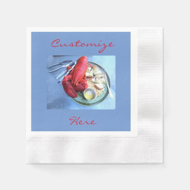 Customized red lobster napkins (Front)