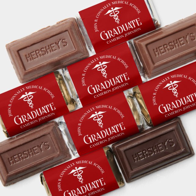 Customized Red Medical School Graduation Party Hershey's Miniatures (Assorted)