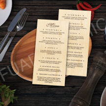 Customized Restaurant Flat Menu