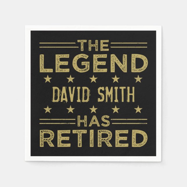 Customized Retired Legend Napkins (Front)