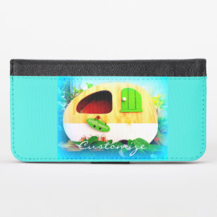 Customized retro camper casa  iPhone x wallet case