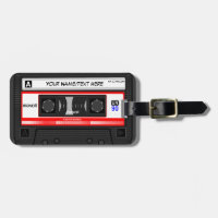 Customized Retro Music Cassette Tape Luggage Tag