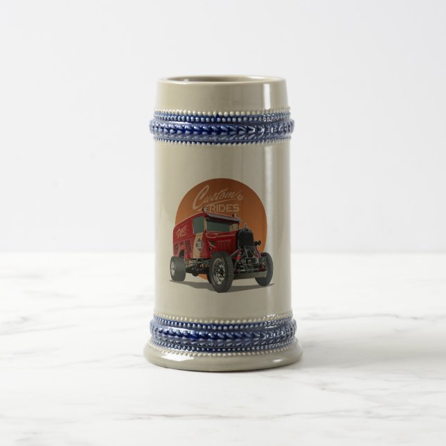 Customized retro race car concept beer stein (Center)