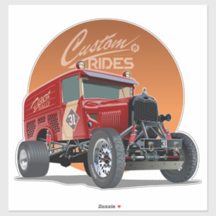 Customized retro race car concept sticker