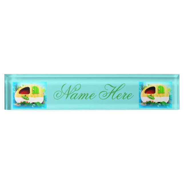 Customized Retro Vintage camper Nameplate (Front)