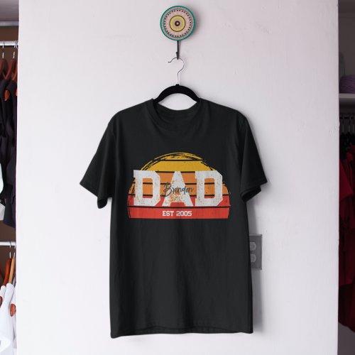 Customized Retro Vintage Father Dad Personalized T_Shirt