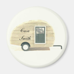 Customized Retro Vintage teardrop camper Magnet