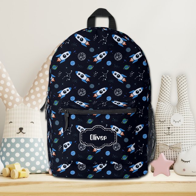 Customized Rocketship Pattern Backpack (Creator Uploaded)