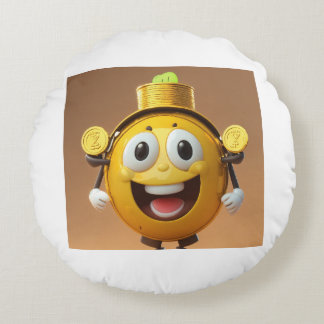 Customized round pillow cover, adding a fun .