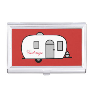 Customized Rounded Gypsy tiny caravan Business Card Case