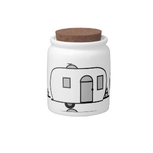 Customized Rounded Gypsy tiny caravan Candy Jar